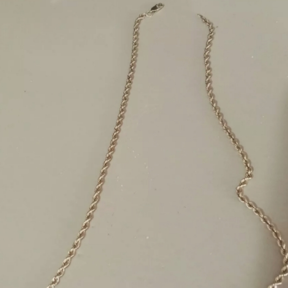 14k solid gold heavy rope chain